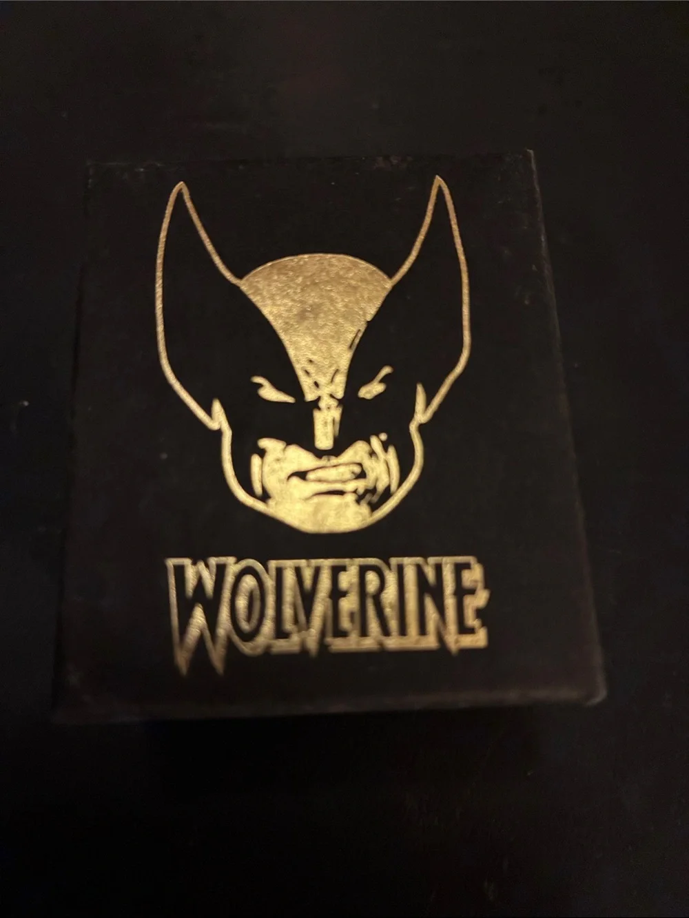 Wolverine Stainless Steel Black and Silver X Emblem Ring
